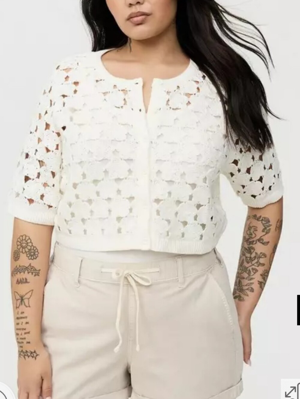 Torrid Crochet Shrug - Ivory